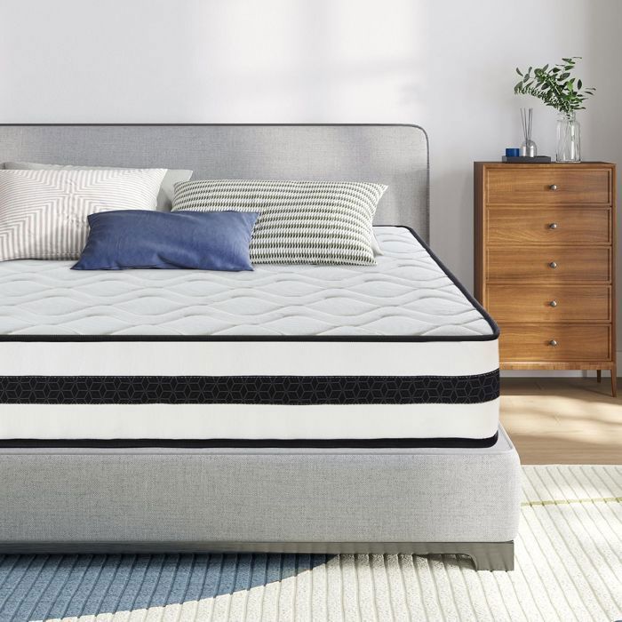 Colchón de espuma viscoelástica de 140x190 cm, tamaño doble, híbrido de espuma y muelles ensacados, extra grueso de 28 cm, firmeza media (H3)