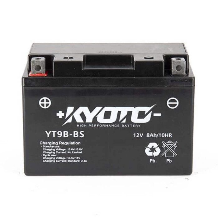 Batería Kyoto para motocicleta Yamaha 660 XTZ Tenere (2008 a 2016) YT9B-BS SLA / 12V 8Ah