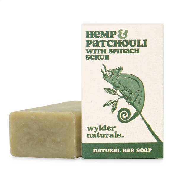 Wylder Naturals Hampafröolja & Patchouli med Spenat Skrubbetvål 120g