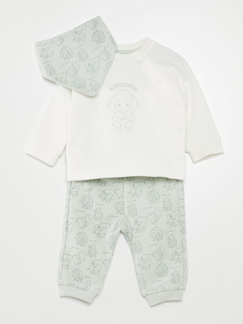 Conjunto de moletom, calça e jardineira - AZUL