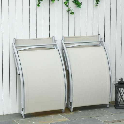  hopfällbara solstolar Outsunny 84b-540cw