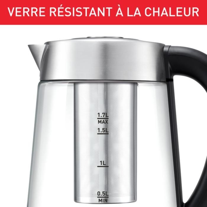 Bouilloire électrique et théière 2-en-1 TEFAL BJ750D10 - 5 réglages - Capacité 1,7 L - Infuseur inox