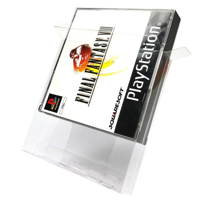 Lot de 5 Boîtiers Protection Crystal Box Transparent pour Jeux PS1 Playstation 1 Double CD - Anti-rayures, Lock-On, 0.3mm