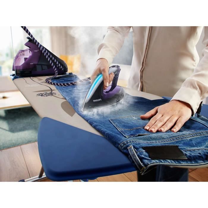 Plancha con generador de vapor - PHILIPS - GC9650/80 - PerfectCare Elite - 7,5 bares - 1,8 L - Negro/Marrón