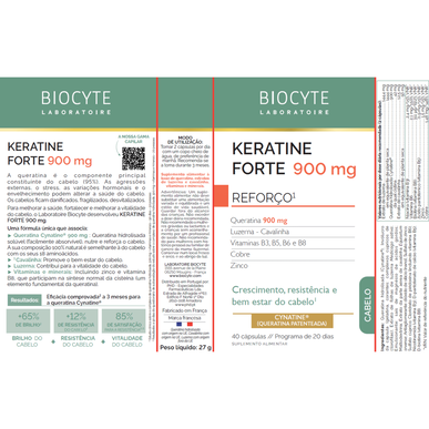 Biocyte-hiustenkasvukapselit keratiinilla, 3 x 40 kapselia