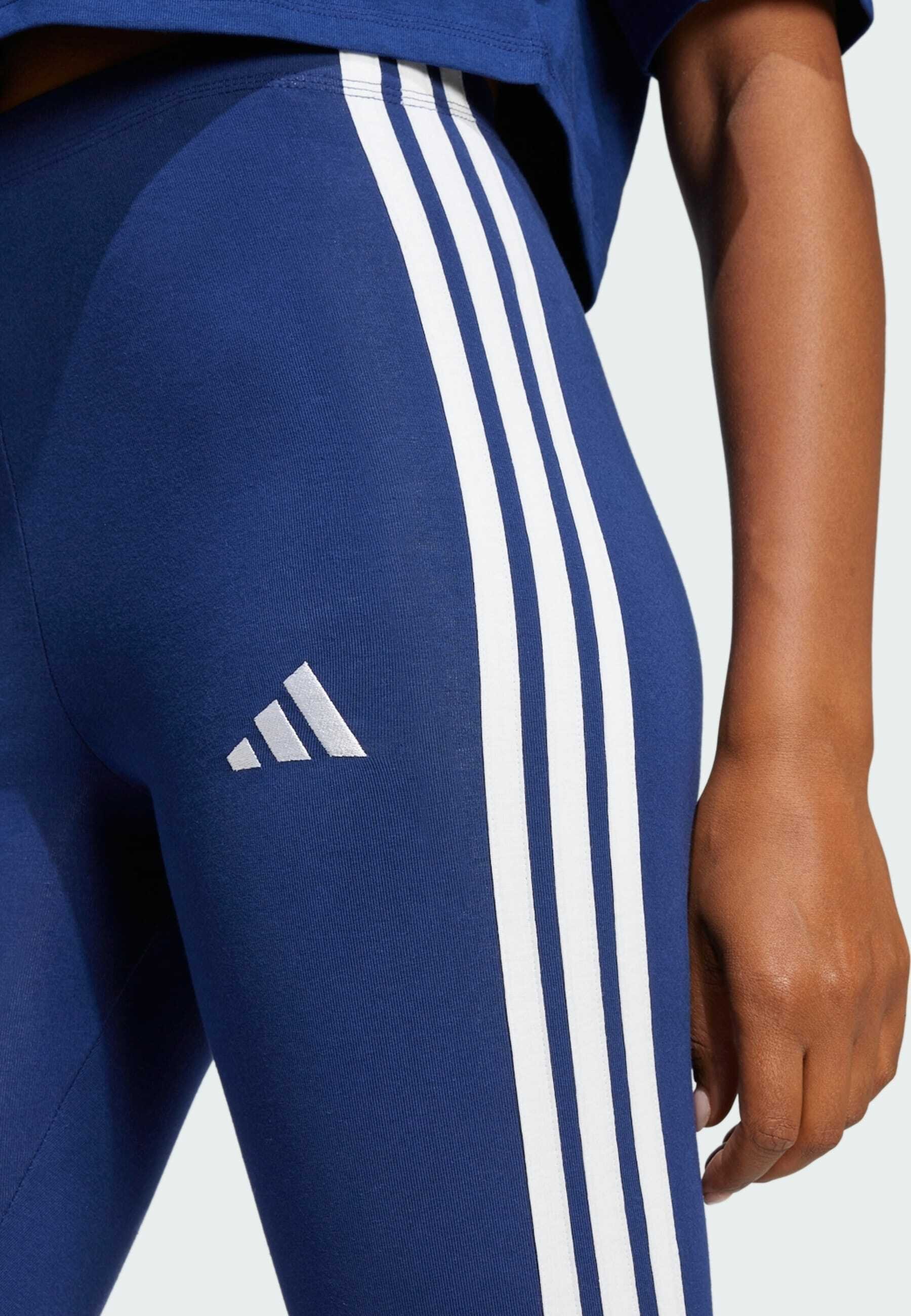 adidas Sportswear LEG - Leggings - bleu foncé et blanc