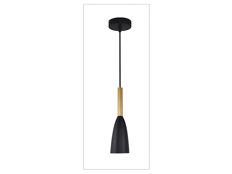 Lampa wisząca Solin metalowa czarno-złota
