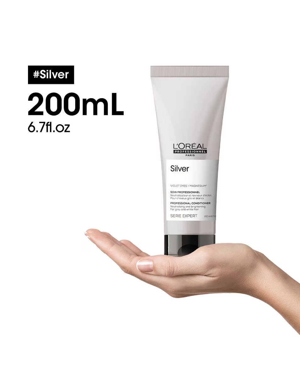 Balsam de păr L'ORÉAL PROFESSIONNEL Silver pentru păr grizonat, alb sau blond deschis