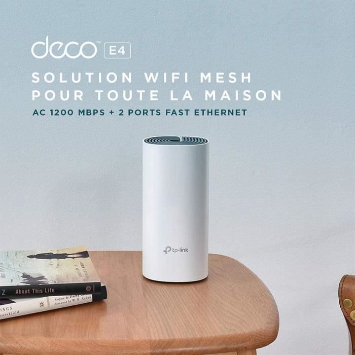 TP-Link Deco Red WiFi Mesh para todo el hogar, cobertura WiFi de 250 Mbps, compatible con todos los módems USB, Deco E4 (paquete de 3)