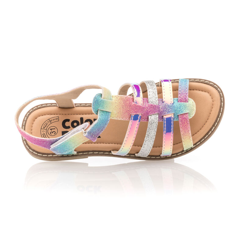Mehrfarbige Mädchensandalen / Zehenfreie Schuhe