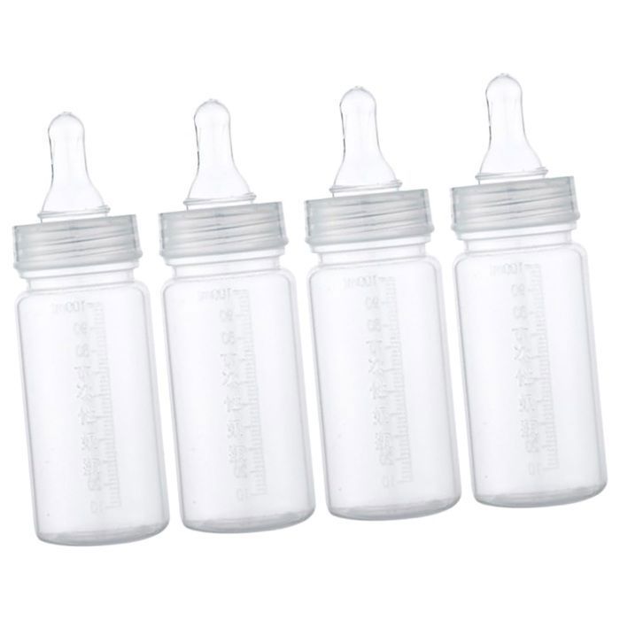 Lot de 12 biberons jetables transparents avec graduation, design étanche et portable, facilite l’alimentation de bébé en déplacement