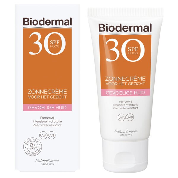 Biodermal Sonnenschutzmittel für empfindliche Haut mit LSF 30 für das Gesicht<br>50ml