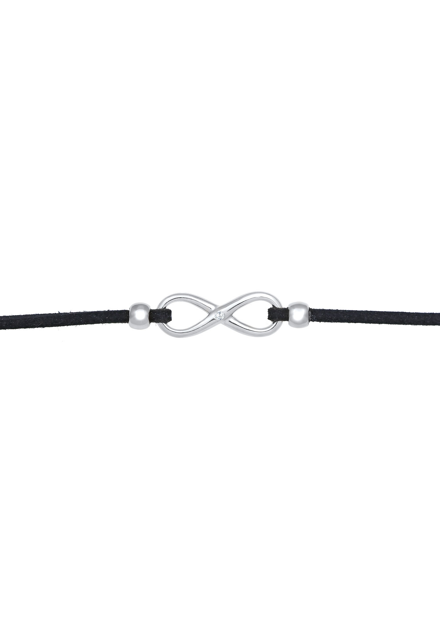 Elli Cuir synthétique avec zircone en argent sterling 925, symbole de l'infini