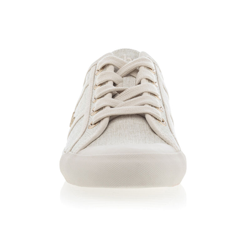 Zapatillas deportivas para mujer color beige.