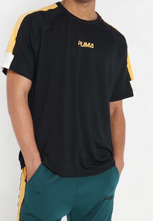 Puma marškinėliai su spauda - juodi