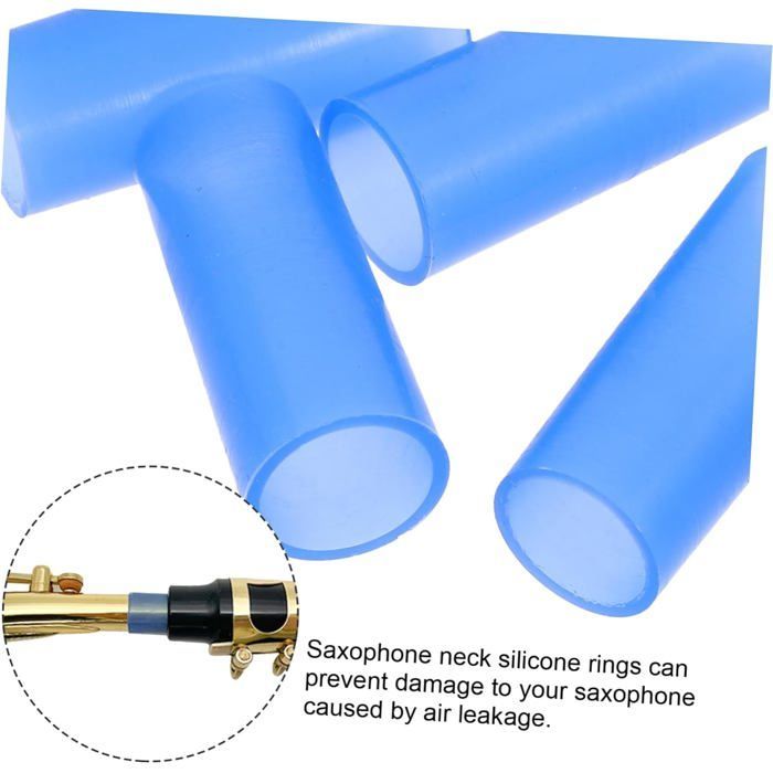 4pcs saxophone anneau en liège,housses en silicone pour saxophone,accessoires de sangle de saxophone alto,pièces de saxophone ténor