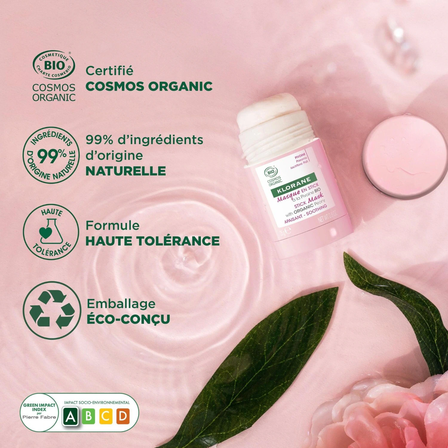 Klorane Masque en stick à la Pivoine BIO