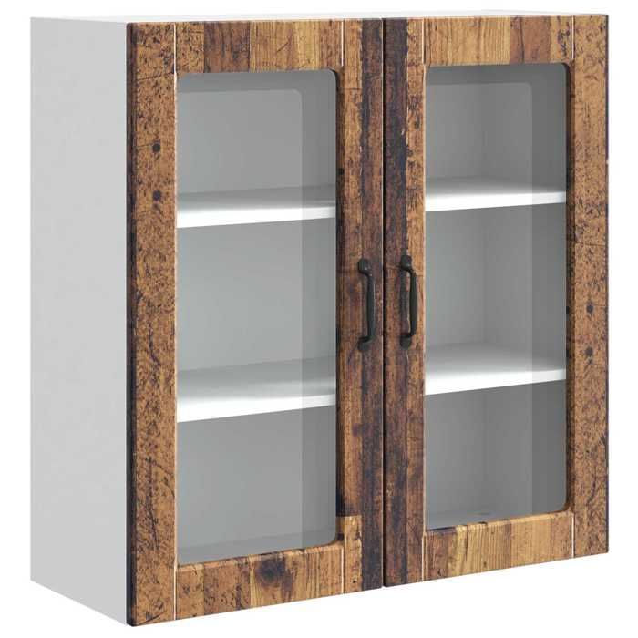 Organizador de cocina 1 pieza - ZENCORE - Armario de almacenamiento - con estante - Madera antigua 80x31x80cm LH48640