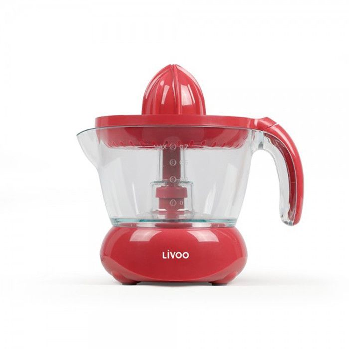 Presse-agrumes électrique Livoo DOD131RC Bol de récupération gradué de 700 ml - Jusqu'à 65 tours par minute