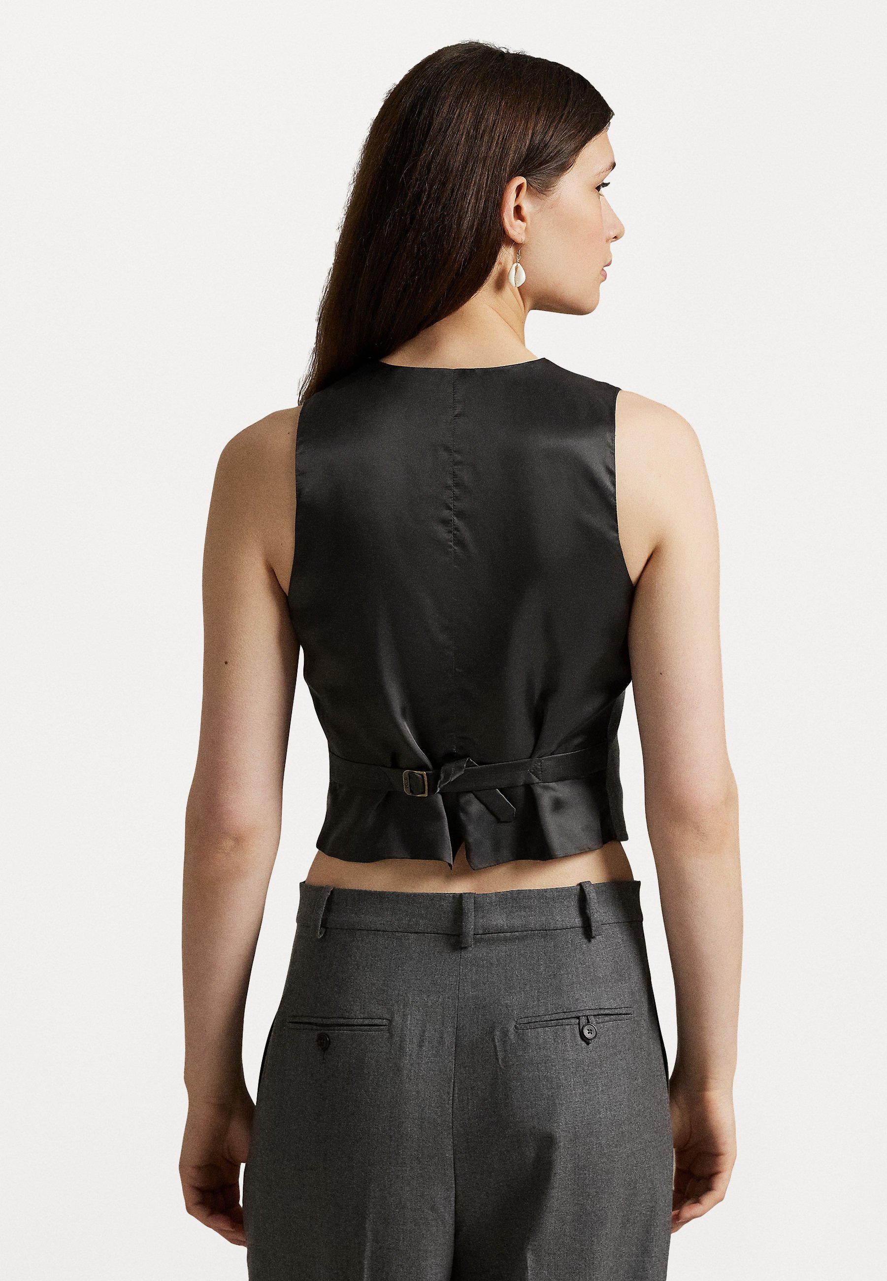Polo Ralph Lauren wollen vest met knopen - Gilet - grijs
