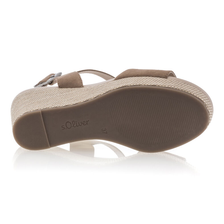 Braune Damensandalen / Zehenfreie Schuhe