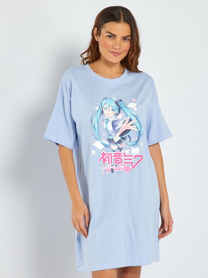 Hatsune Miku Oversized Nachtjapon - ZWART