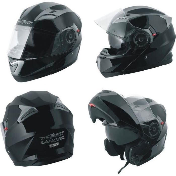 Casco modular A-Pro con visera solar abatible Lancerblack