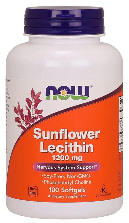Now Foods Sunflower Lecithin 1200 mg, Kapsułki