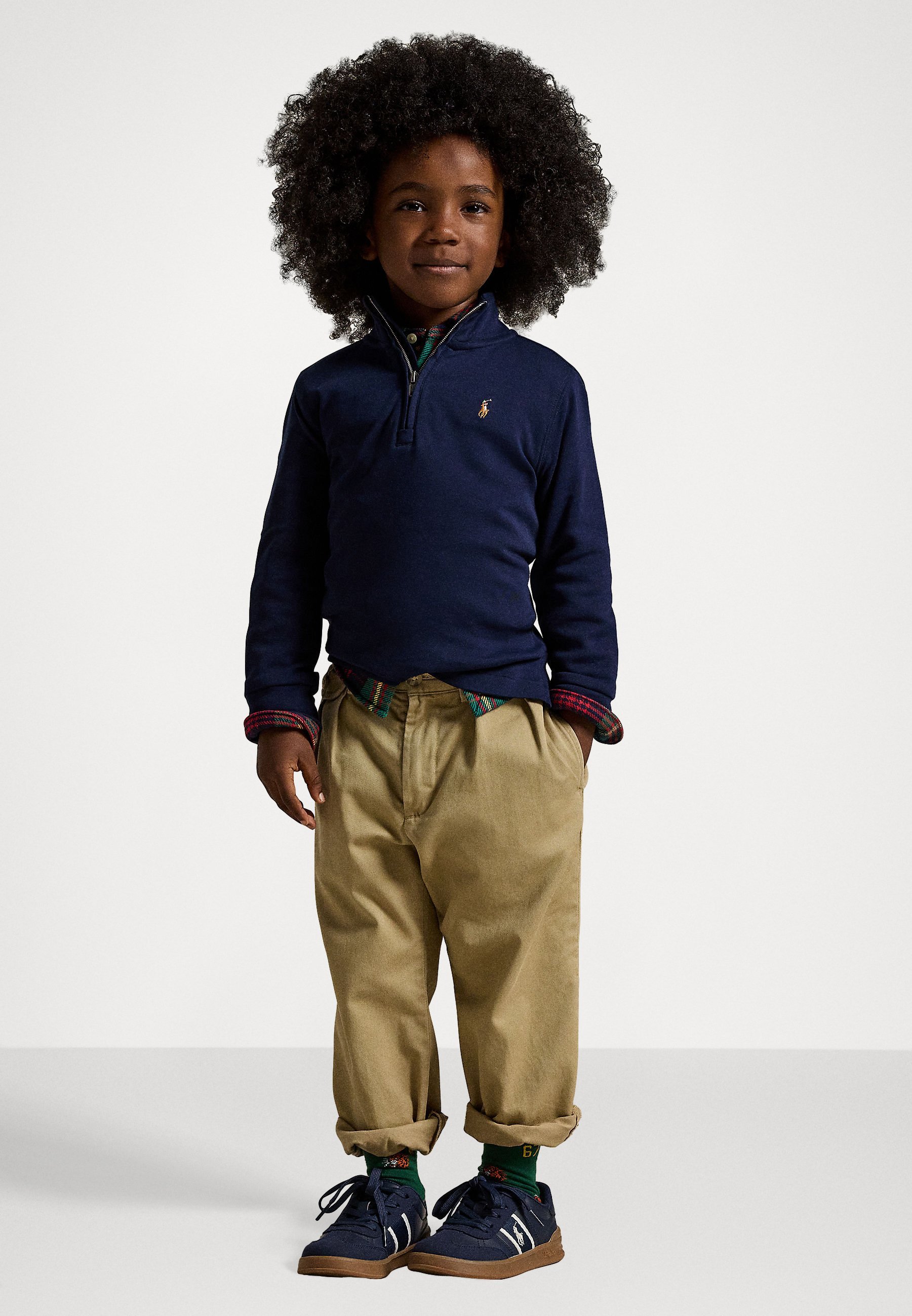 Polo Ralph Lauren COTTON INTERLOCK QUARTER-ZIP PULLOVER - Pitkähihainen paita - refined navy