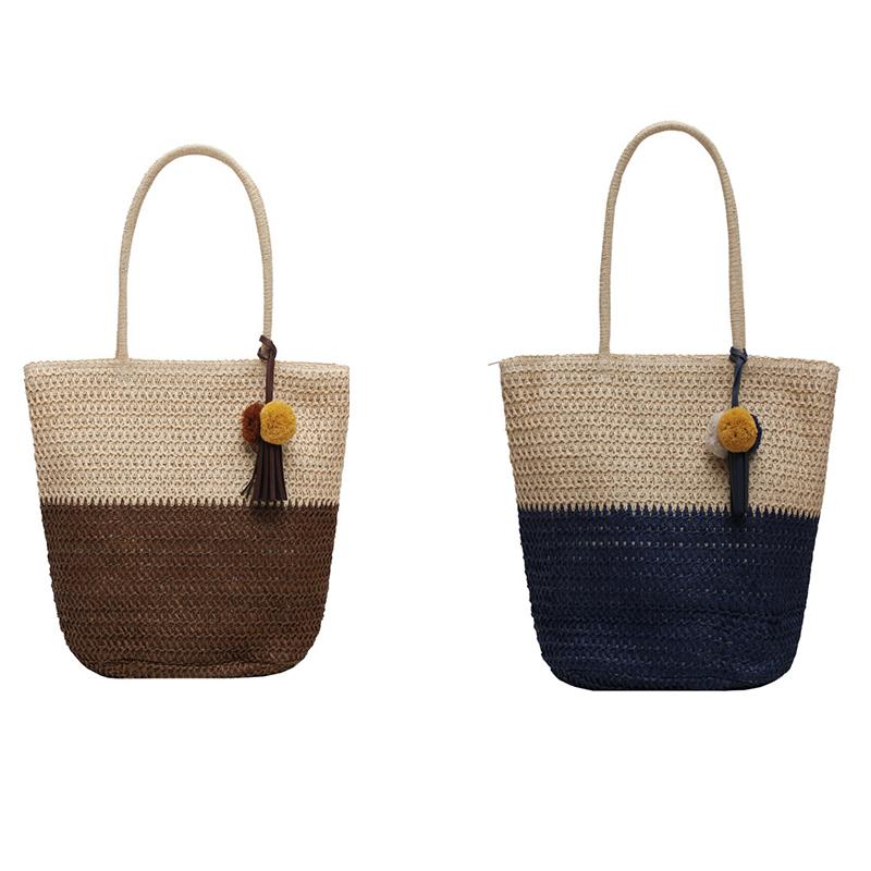 Leisure Tassel WOMEN Bags Wikcer Woven Handbags Large Capacity Straw
