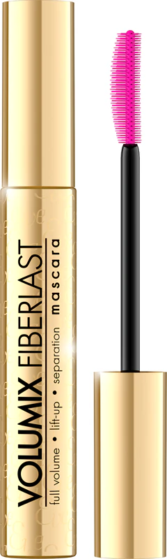 Eveline Cosmetics Volumix Fiberlast Gold maskara, ktorá zväčšuje objem a oddeľuje mihalnice