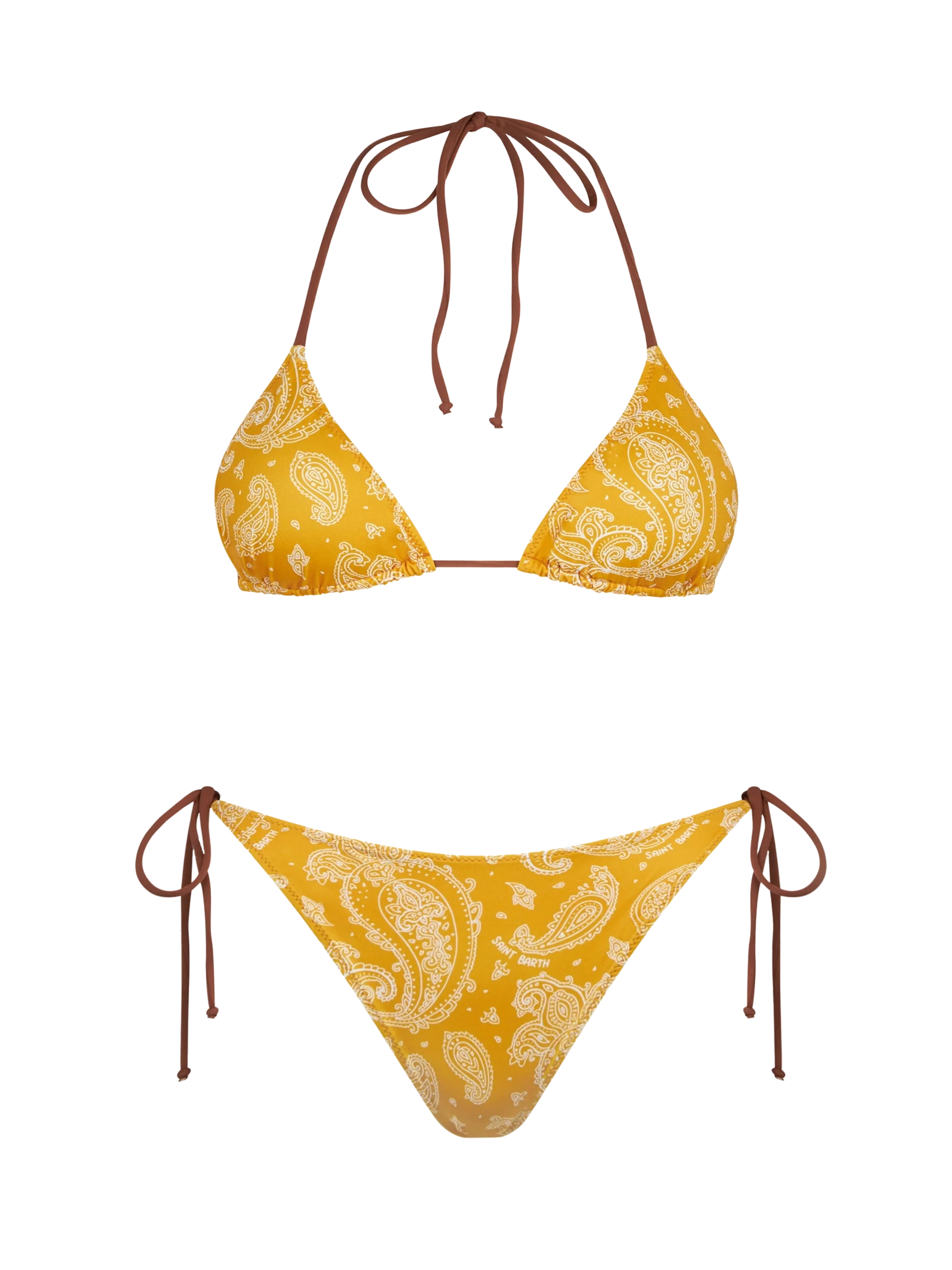 Dames driehoekbikini met paisleyprint