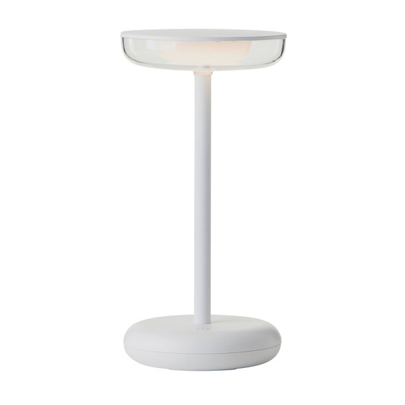 Lampă de masă Nevio LED cu baterii, albă