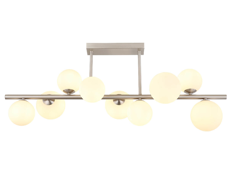 Lampa sufitowa Riha LED 9-punktowa srebrna