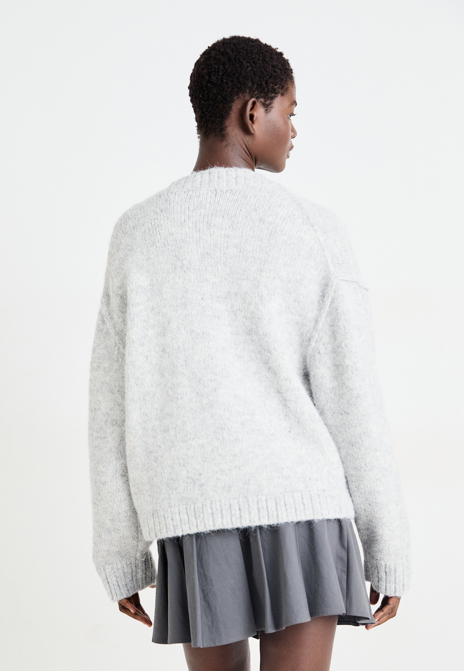 Cardigan da giorno - grigio mélange