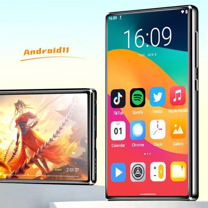 Lecteur MP4, 3+32 Go, Wi-Fi, Bluetooth, écran HD 5 pouces, son Hi-Fi, batterie 2500 mAh, recharge USB, portable, noir