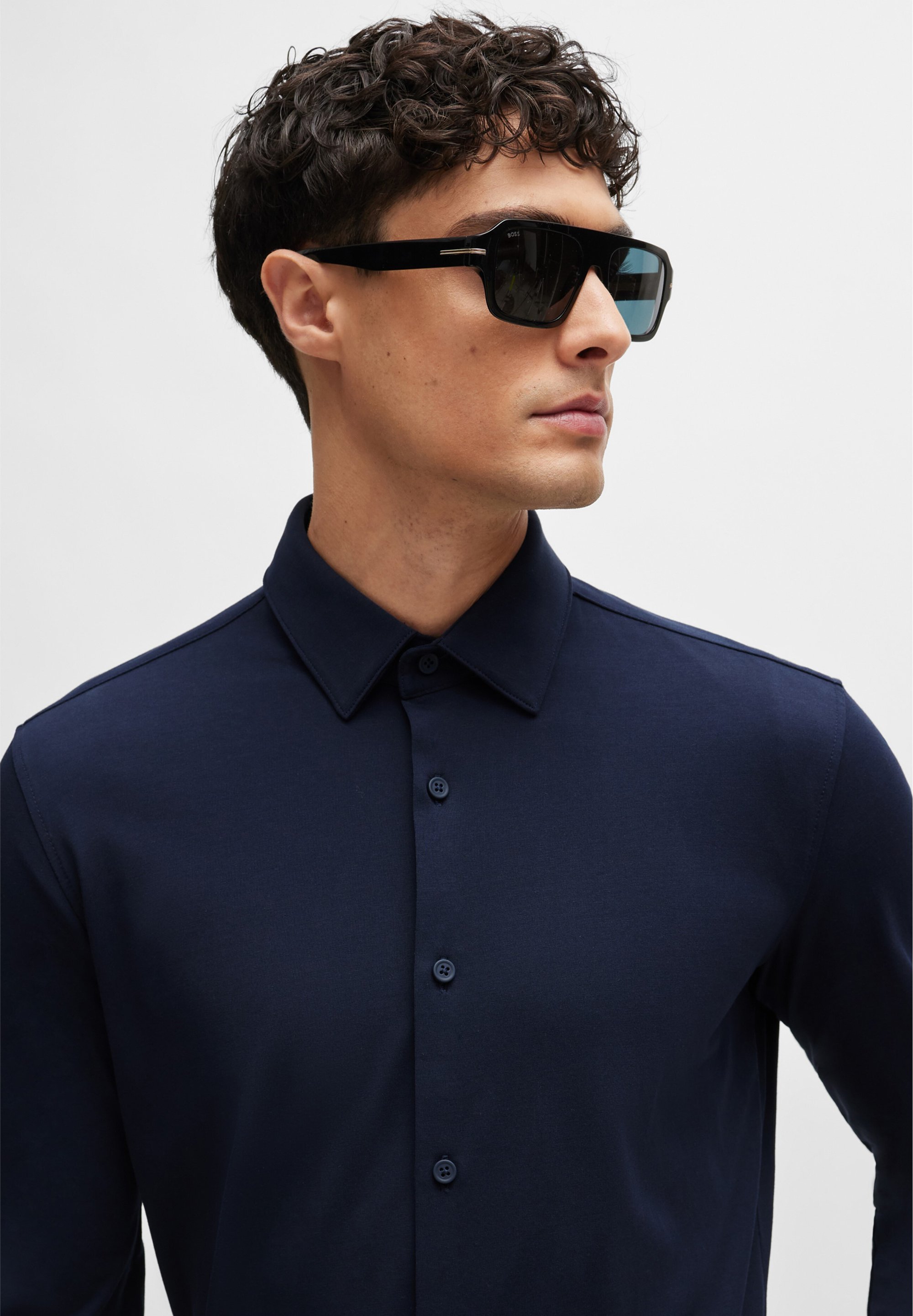 BOSS Slim Fit Longarm - Formalūs marškiniai - tamsiai mėlyni