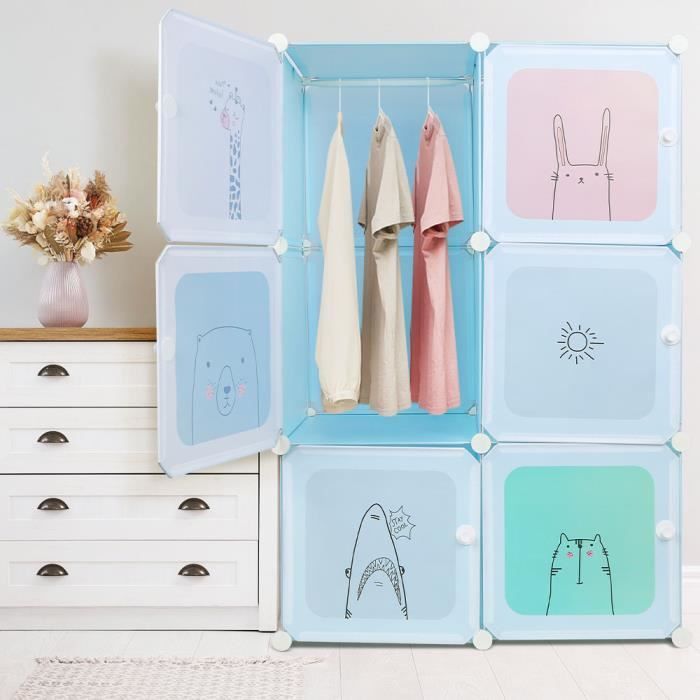 Armoire de chambre Lesaudaces - Grande capacité - Bonne qualité - Blanc