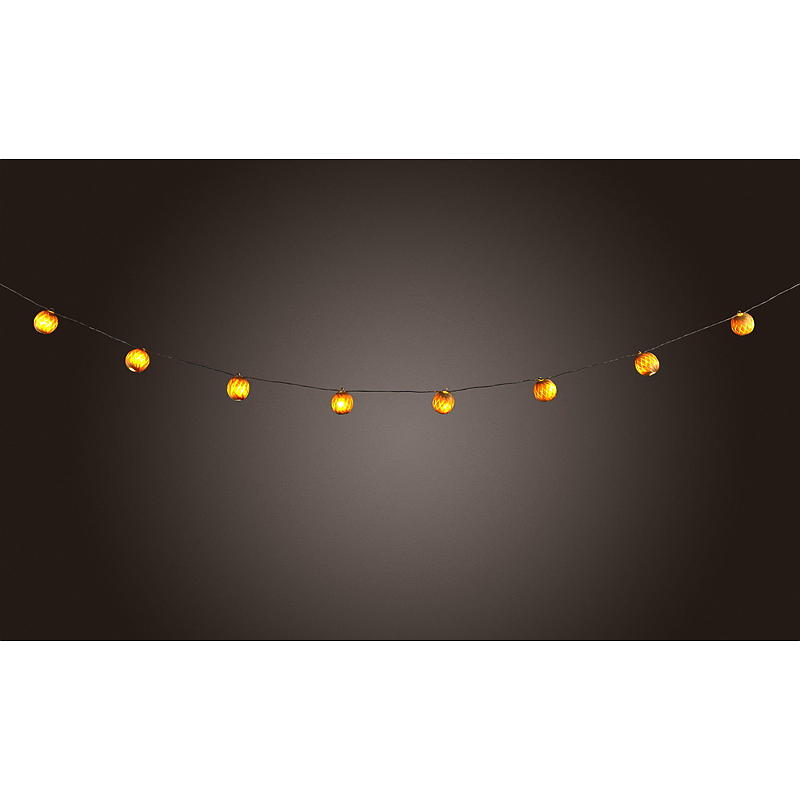 Guirlande lumineuse d'intérieur à 10 LED, boules de bambou
