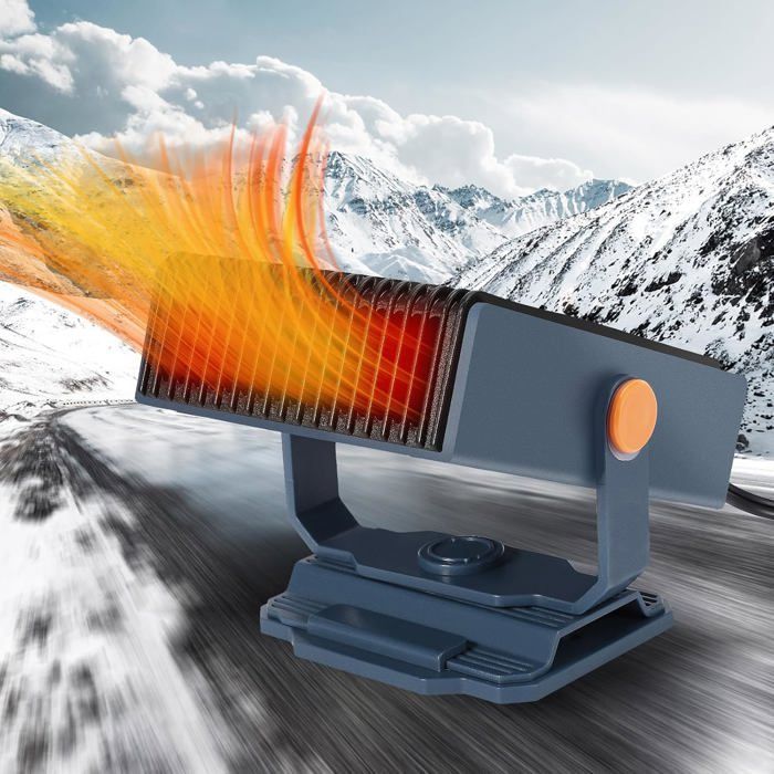 12V Car Heater - HAWUJ - 150W, 360° Defroster, 2-in-1, 1.5m Cable - for Motorhomes
