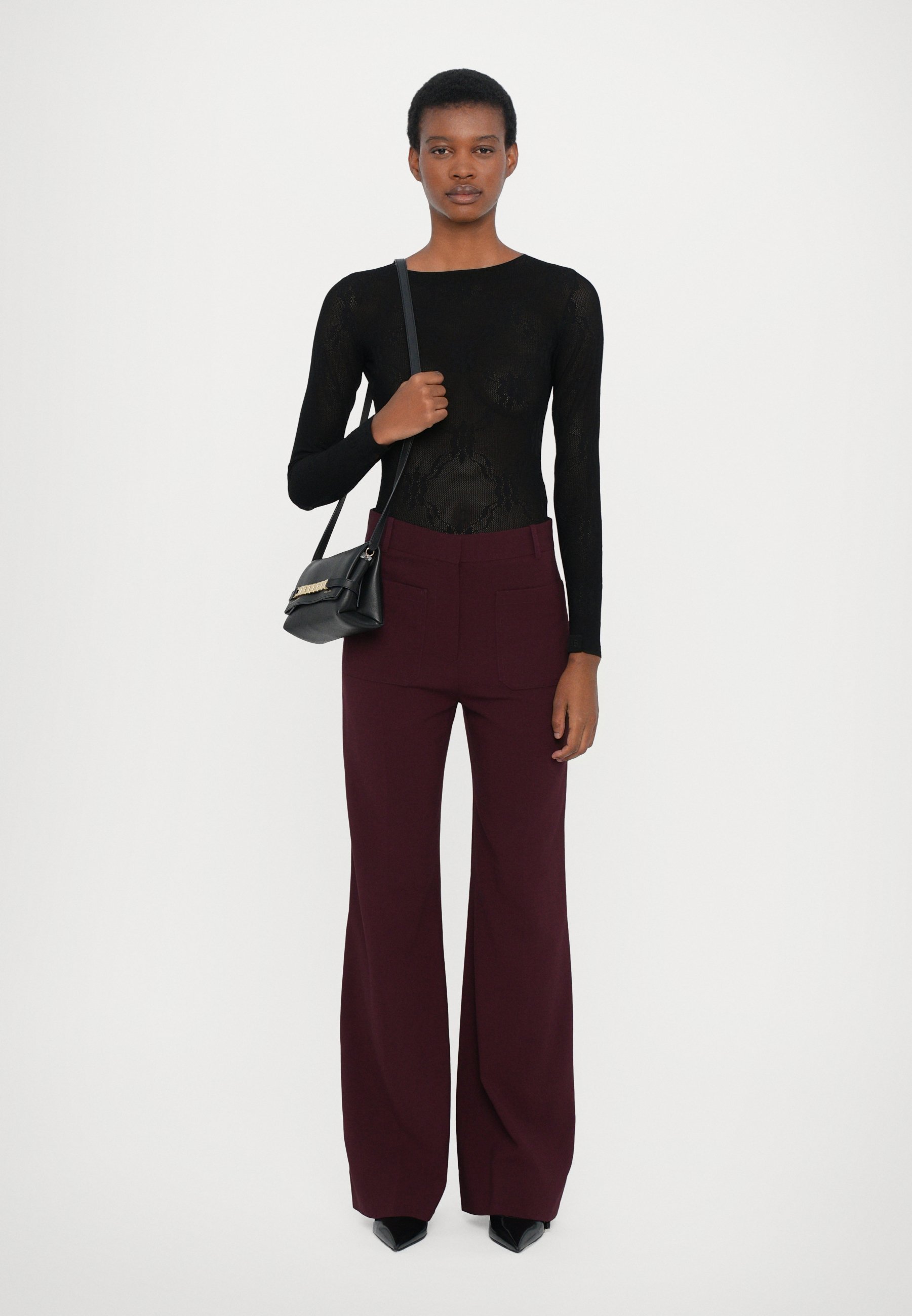 Victoria Beckham top met lange mouwen en open rug - Top met lange mouwen - zwart