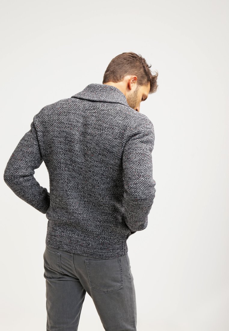 Pier One Cardigan - donkergrijs gemêleerd