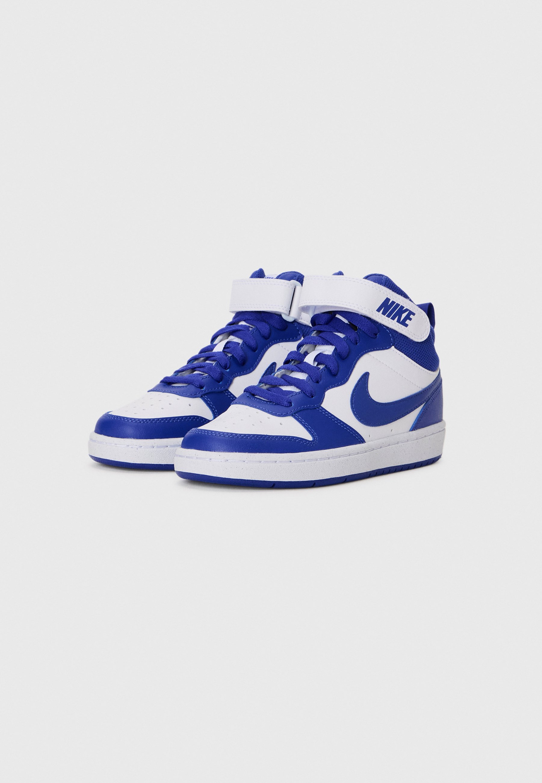 Nike Sportswear COURT BOROUGH MID 2 UNISEX - Scarpe da ginnastica alte - bianco/blu notte