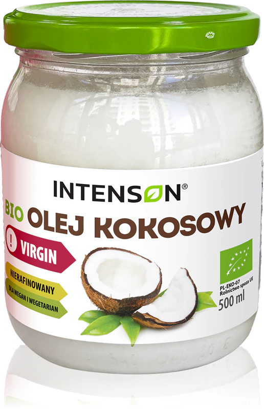 Doplněk stravy Intenson Virgin Coconut Oil kokosový olej v BIO kvalitě
