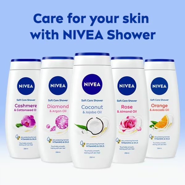 NIVEA dušas krēms ar kokosriekstu un jojobas eļļu<br>250ml - normālai ādai