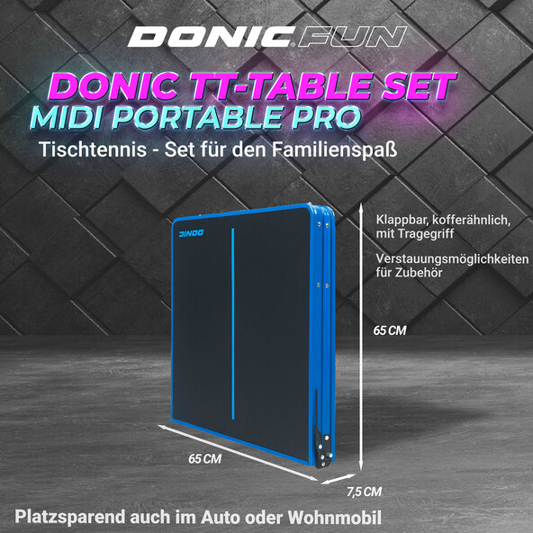 Set masă de tenis de masă Midi Portable Pro