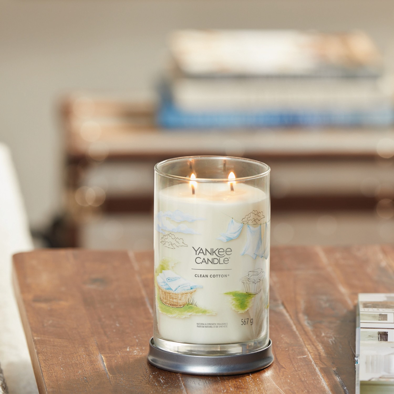 YANKEE CANDLE Moyenne Jarre Coton Frais