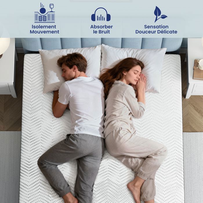 BedStory Matelas 140x190x18cm Mémoire de Forme, Tissu Respirant, mousse anti bruit, Soutien Ferme,Ergonomique 7 zones
