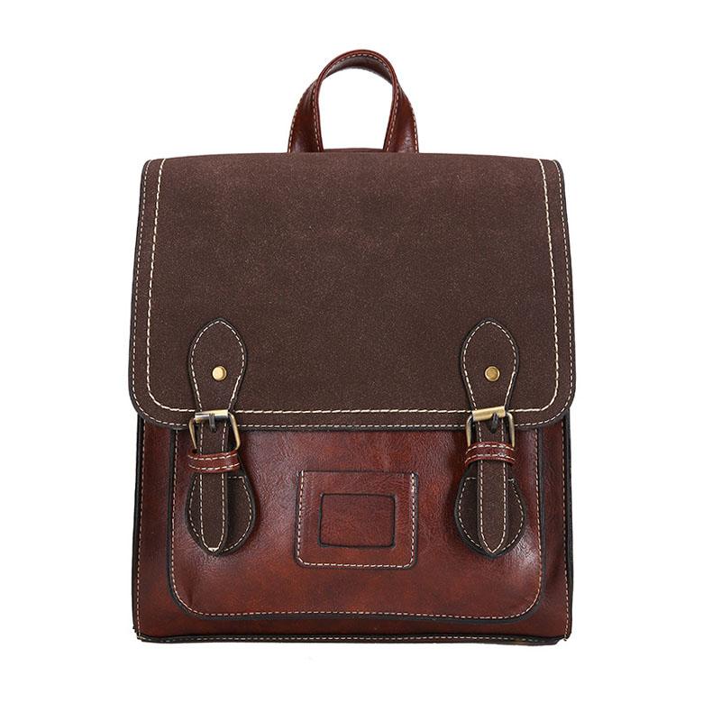 Sacs à dos pour femmes, style rétro britannique, en cuir, style scolaire, nouveaux sacs à dos scolaires tendance, sacs à dos pour ordinateur portable pour femmes