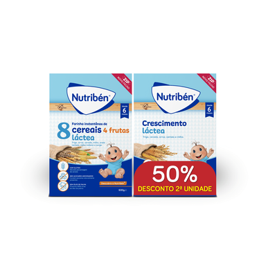 Nutribén-pakkaus Maitojauhot Nutribén 50 % 2. annos 2 x 600 g 2 x 600 g